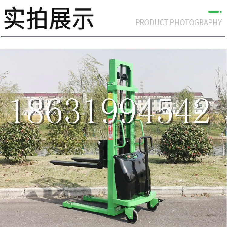 大悟县电动叉车堆高车液压铲车电瓶1吨2吨站驾步行式小型全自动叉车